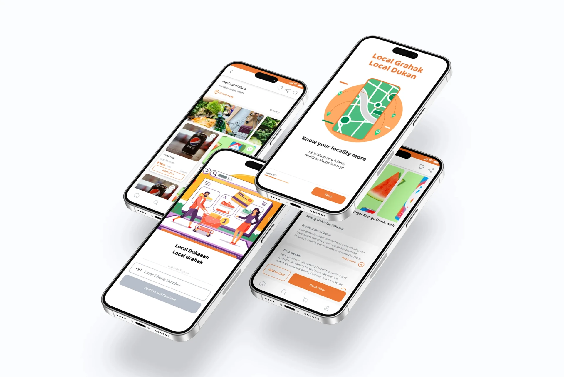 Local Grahak — Customer App — UI/UX project cover